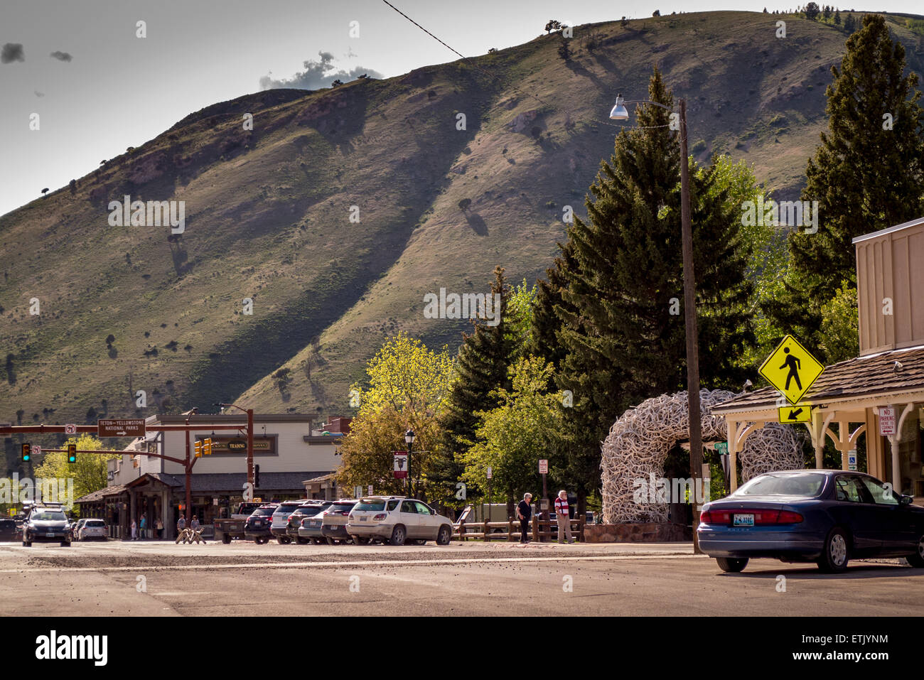 Views around the town of Jackson in Jackson Hole, Wyoming. Stock Photo