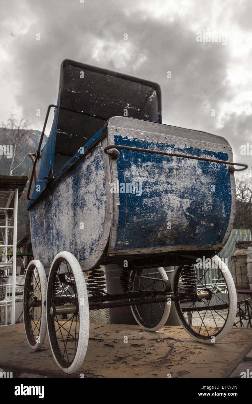 Vintage baby carriage Stock Photo