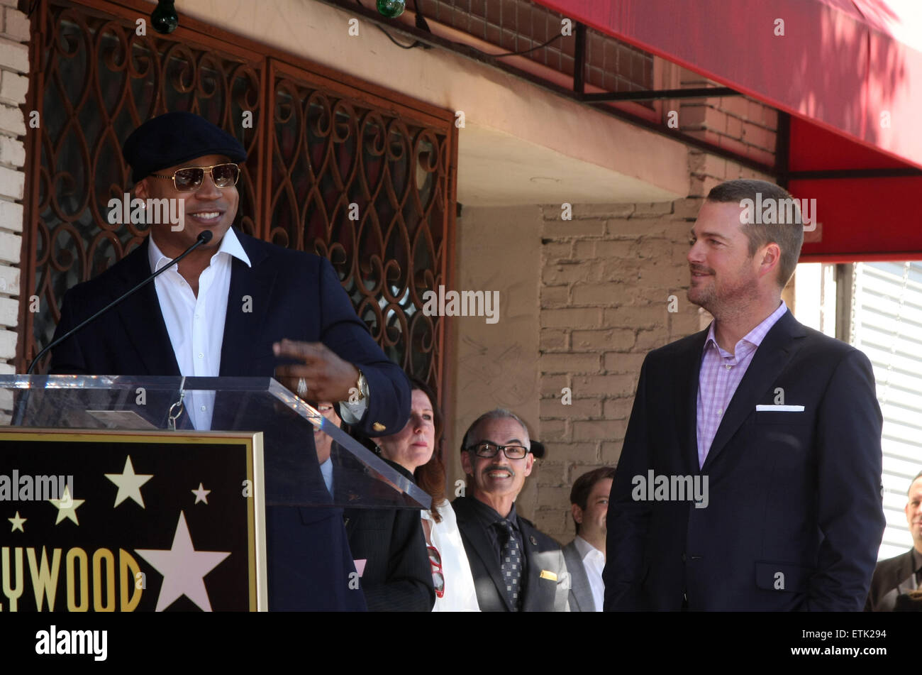 Chris O'Donnell is honored with a star on the Hollywood Walk of Fame  Featuring: Chris O'Donnell, LL Cool J, James Todd Smith Where: Los Angeles, California, United States When: 05 Mar 2015 Credit: Nicky Nelson/WENN.com Stock Photo