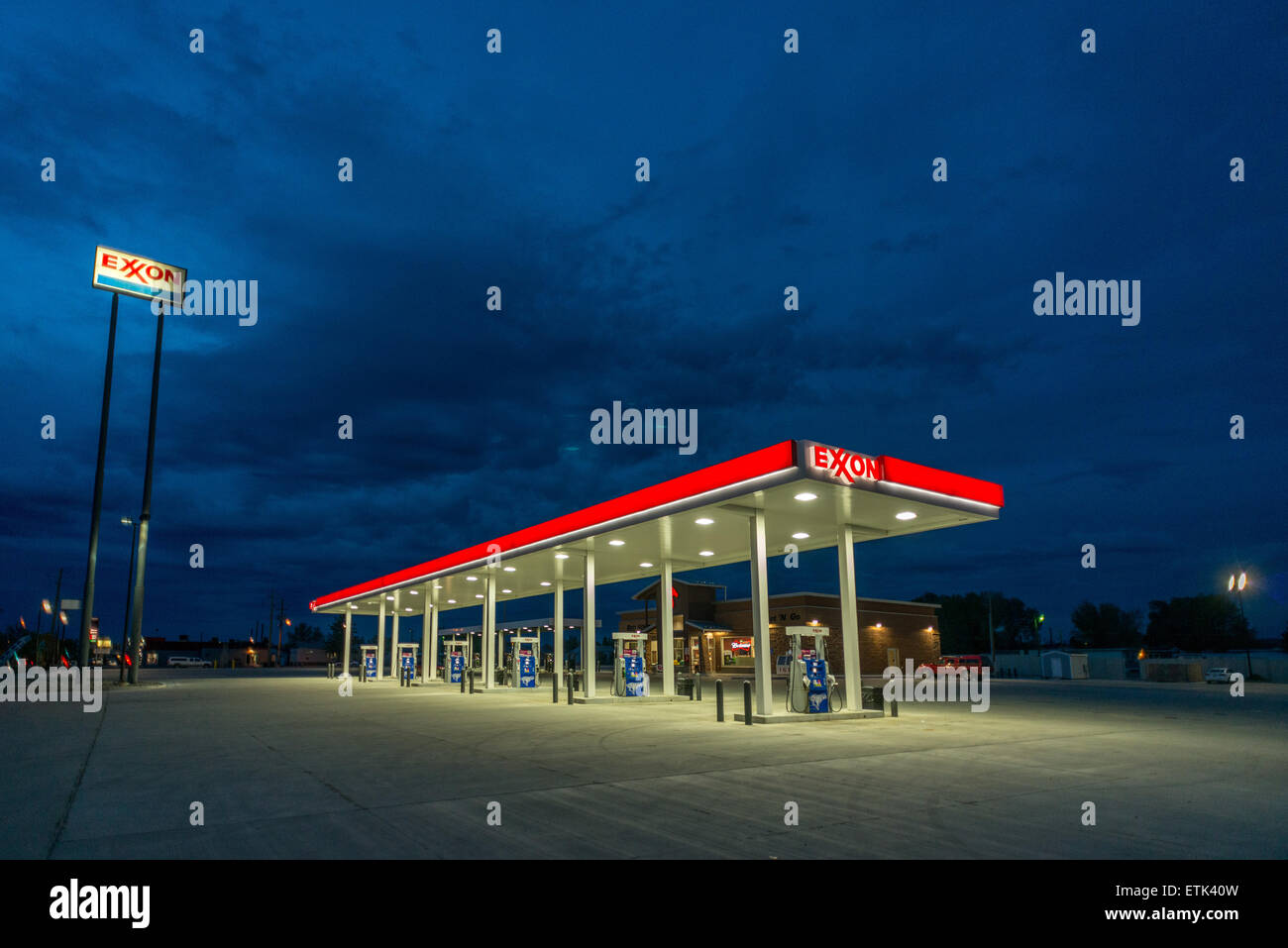 Exxon gas station hires stock photography and images Alamy