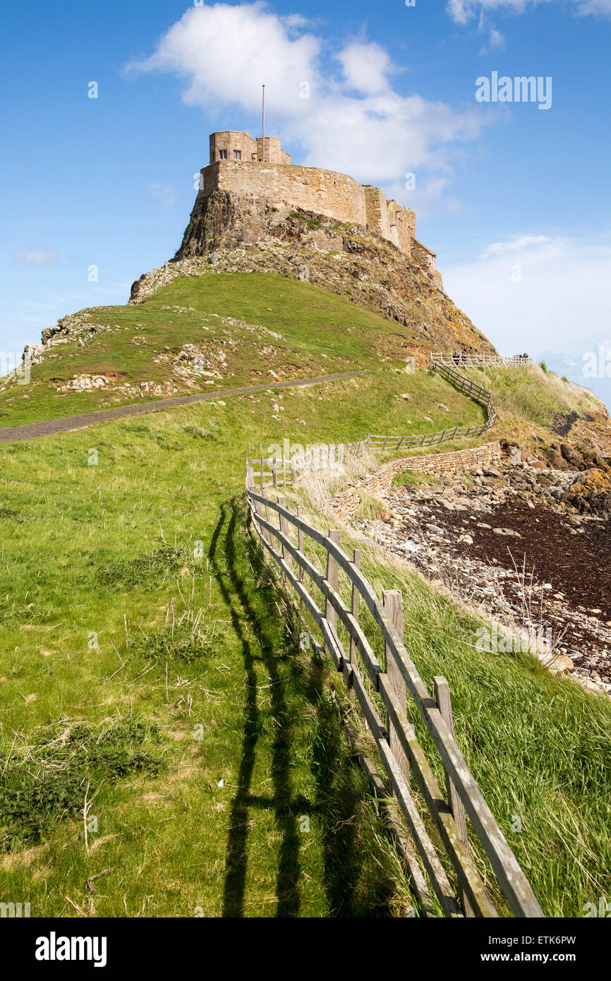 LIndisfarne Castle, Holy Island, Lindisfarne, Northumberland, England Stock Photo