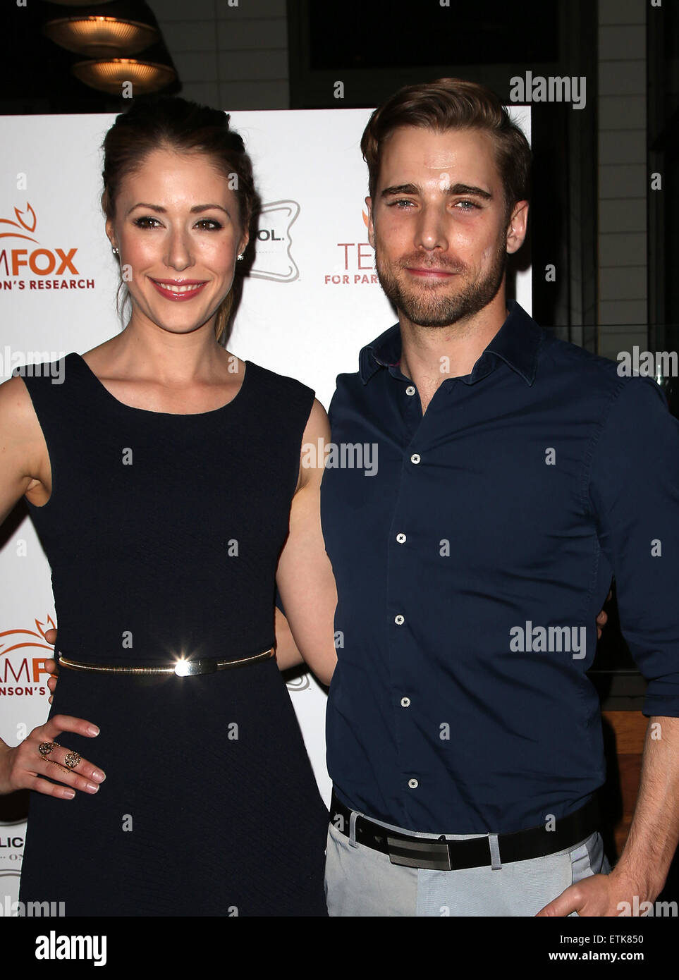 Raising The Bar To End Parkinson's Featuring: Amanda Crew, Dustin Milligan  Where: Sherman Oaks, California, United States When: 07 Mar 2015 Credit:  FayesVision/WENN.com Stock Photo - Alamy, image size:963x1390