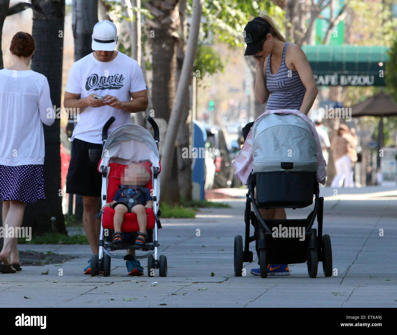 Mark-Paul Gosselaar and his wife Catriona McGinn multitask while taking ...