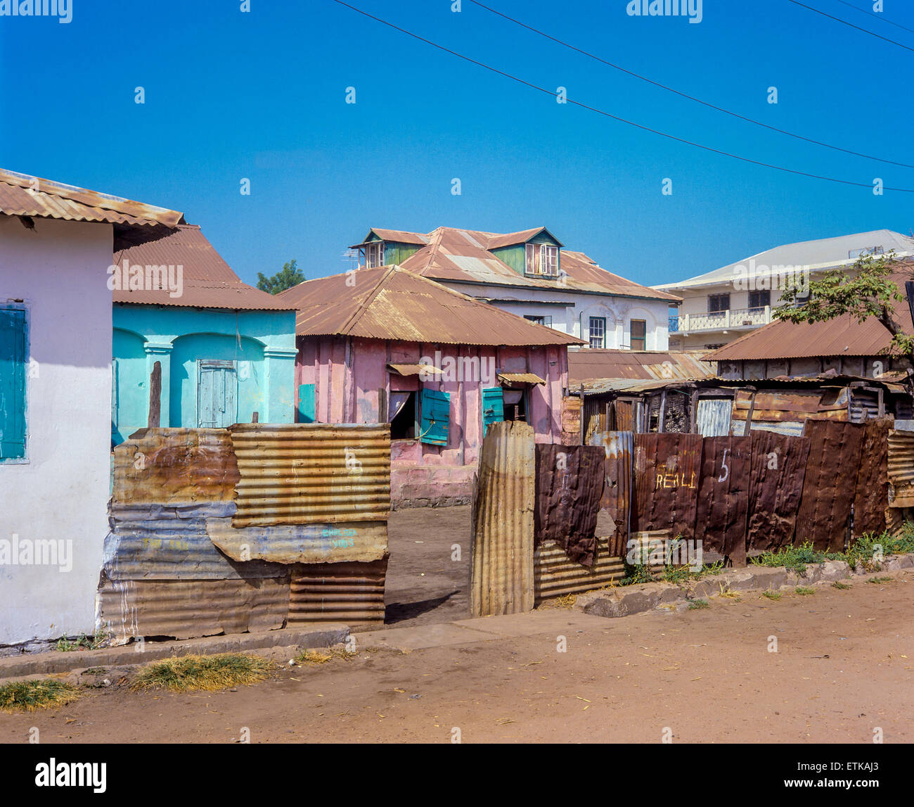 Residential houses, Banjul, Gambia, West Africa Stock Photo Alamy