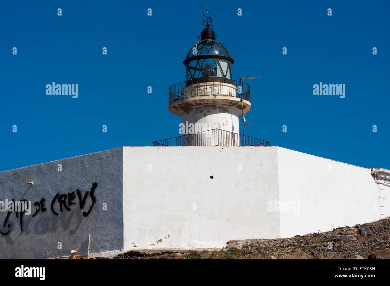 Cap de Creus lighthouse. Cap de Creus Natural Park. Cadaques Stock