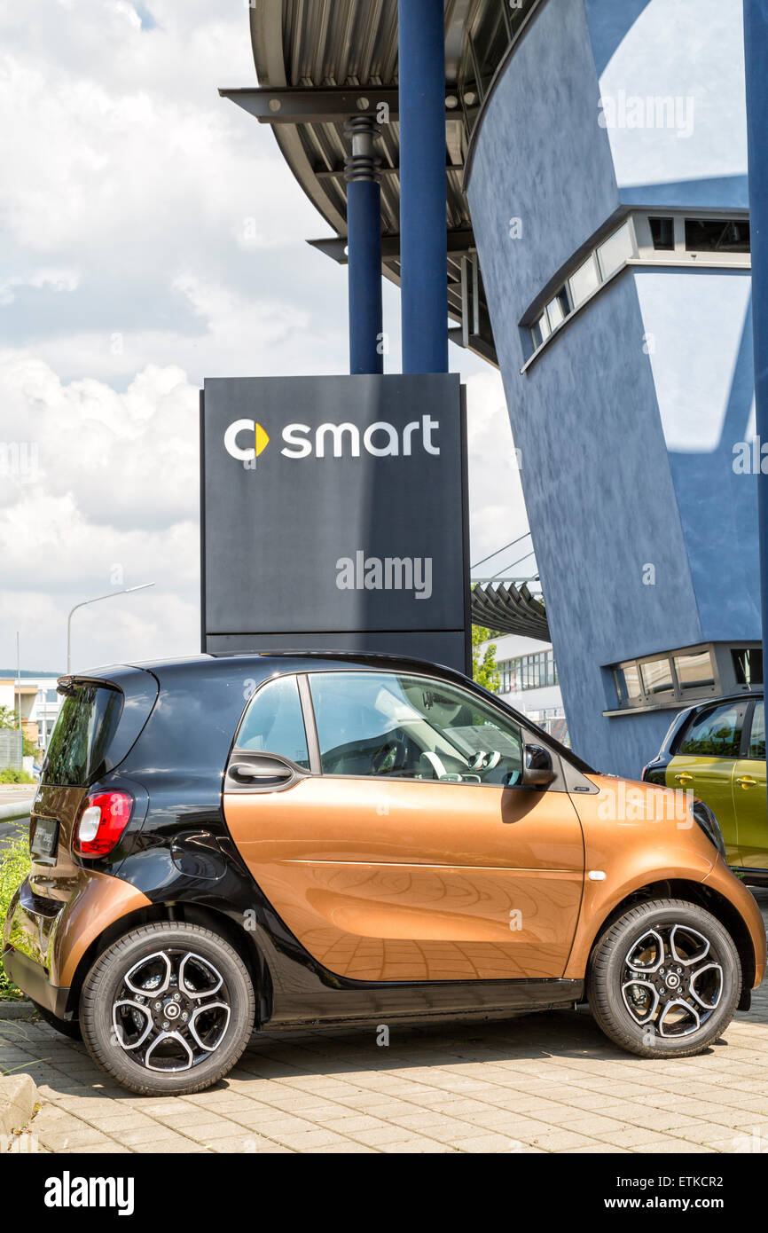 Smart standing on a dealership lot Stock Photo