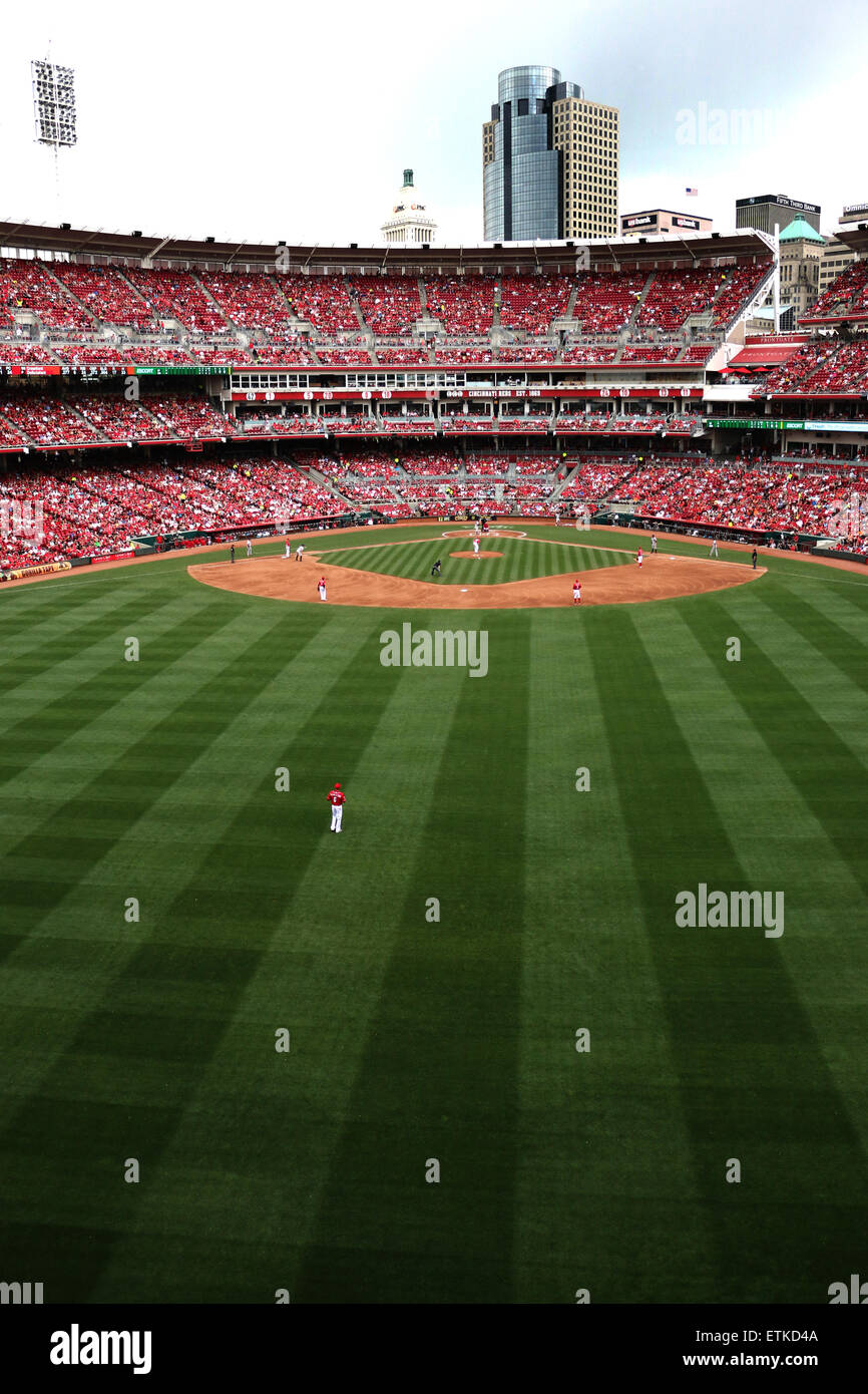 Great American Ball Park downtown Cincinnati baseball field Stock Photo
