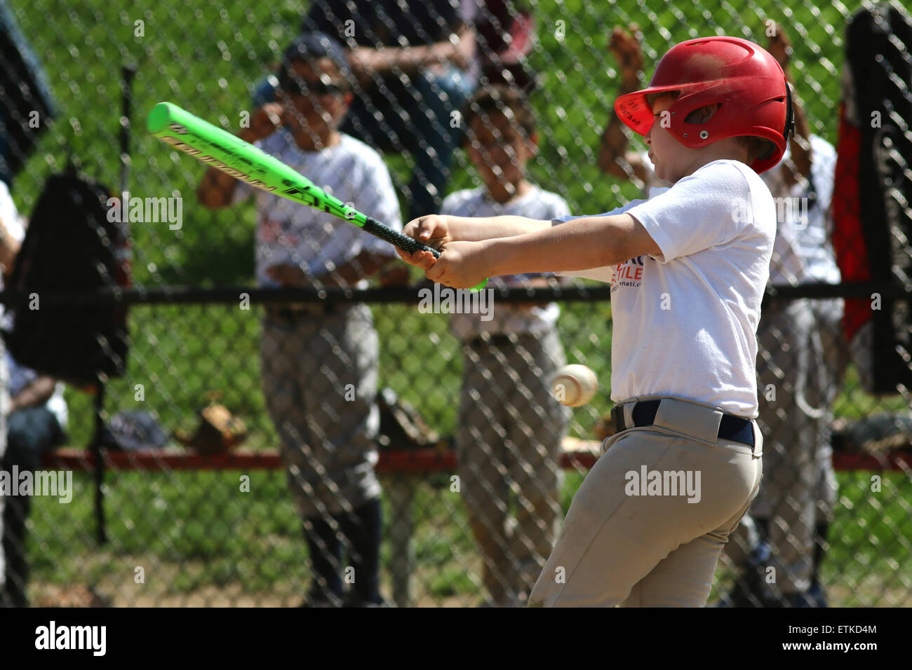 Little League baseball game Ohio Stock Photo