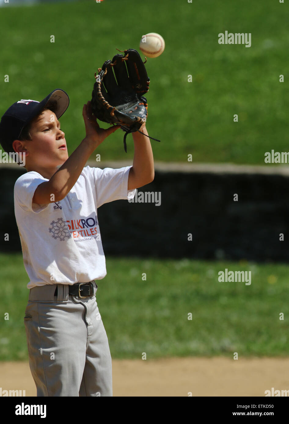 Little League baseball game Ohio Stock Photo Alamy