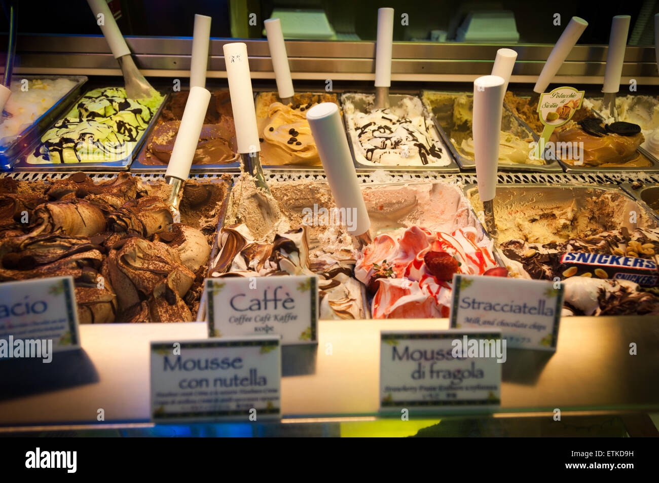 Ice cream shop in Florence, Italy Stock Photo Alamy