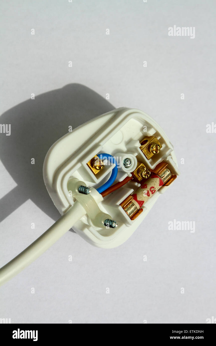 UK Three Pin Plug Stock Photo - Alamy