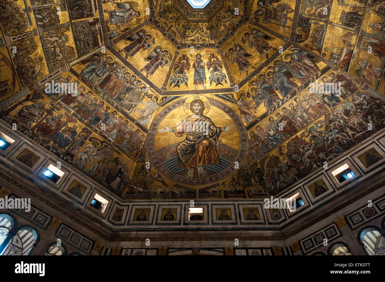 The Florence Baptistery, Battistero di San Giovanni also known as the Baptistry of Saint John, Florence, Italy Stock Photo