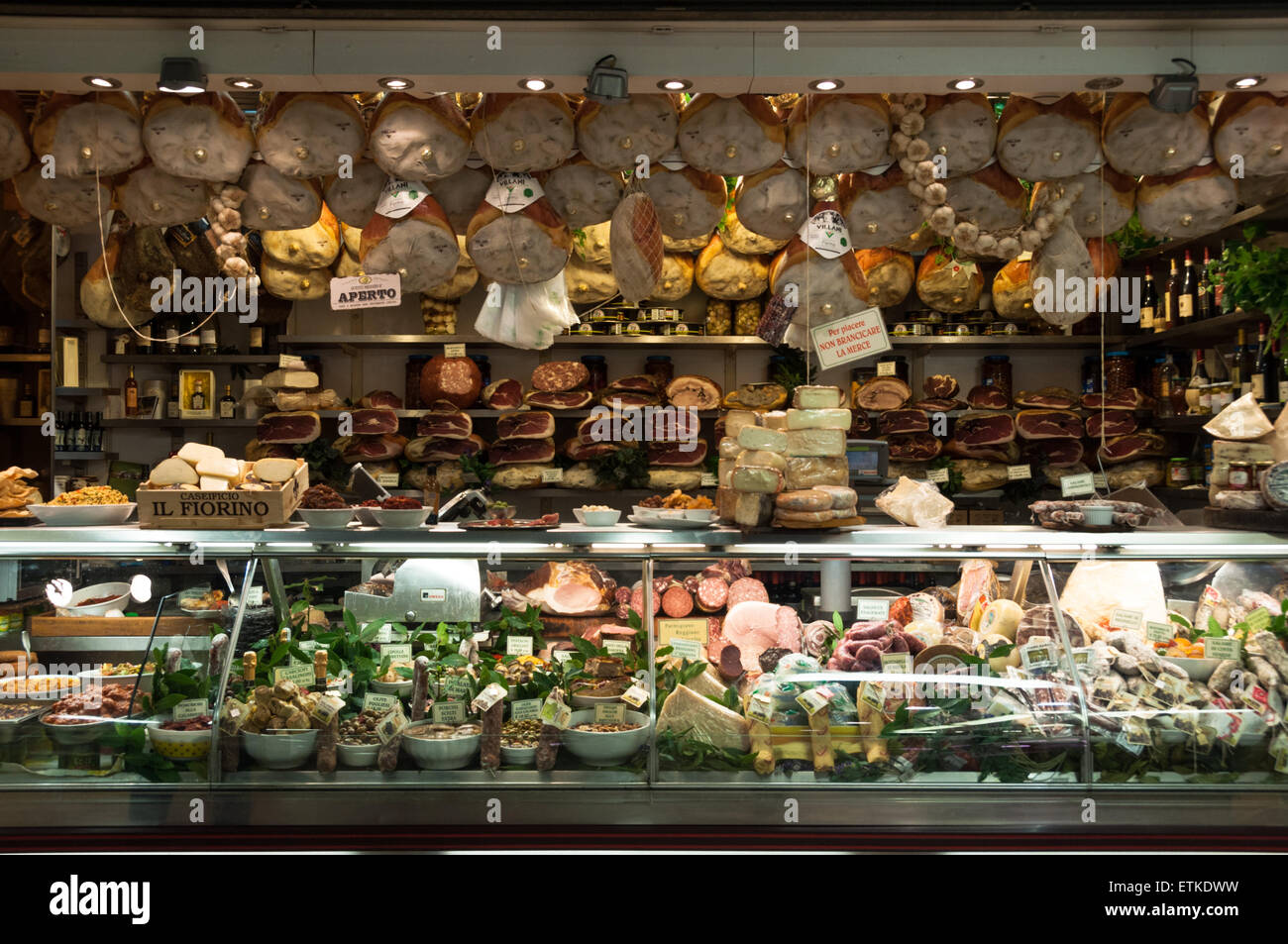 Florence market meat prosciutto hires stock photography and images Alamy