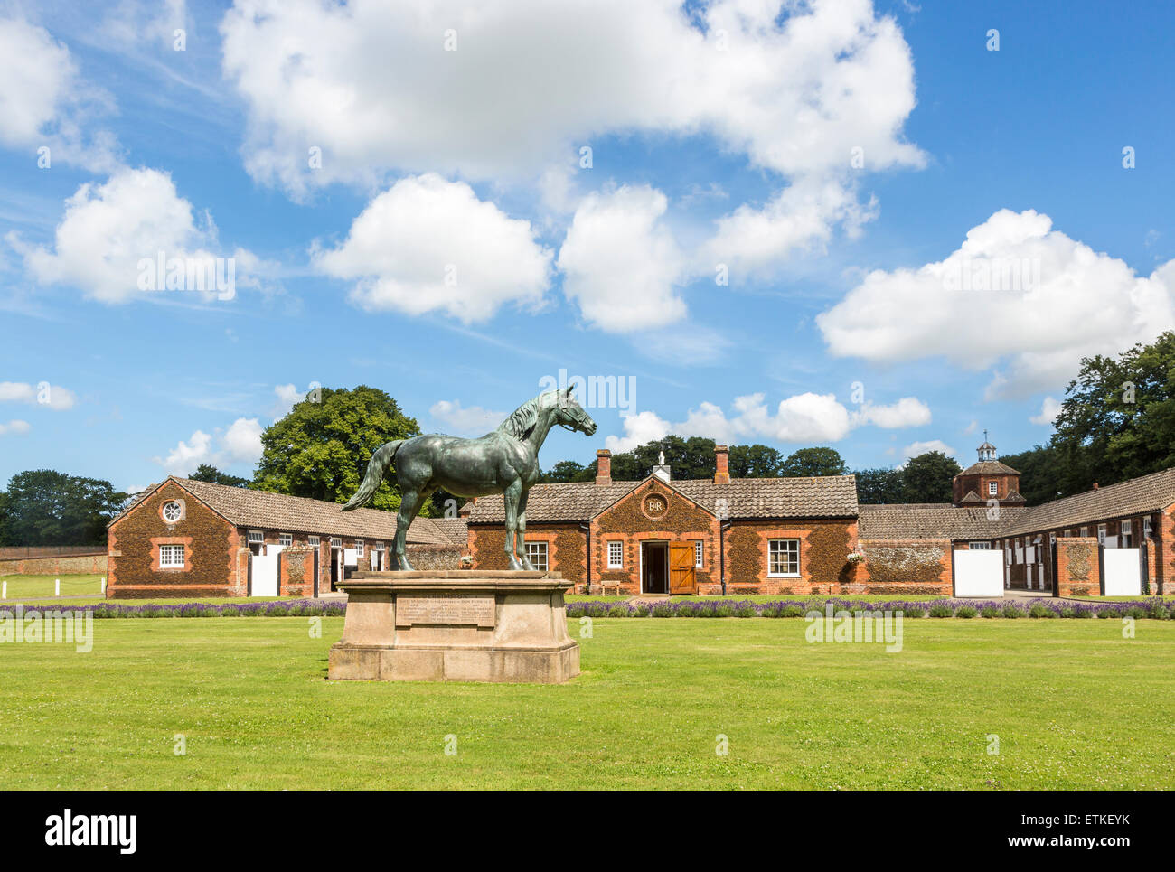 The Queen's stables, the Royal Stud at Home Farm on the Sandringham