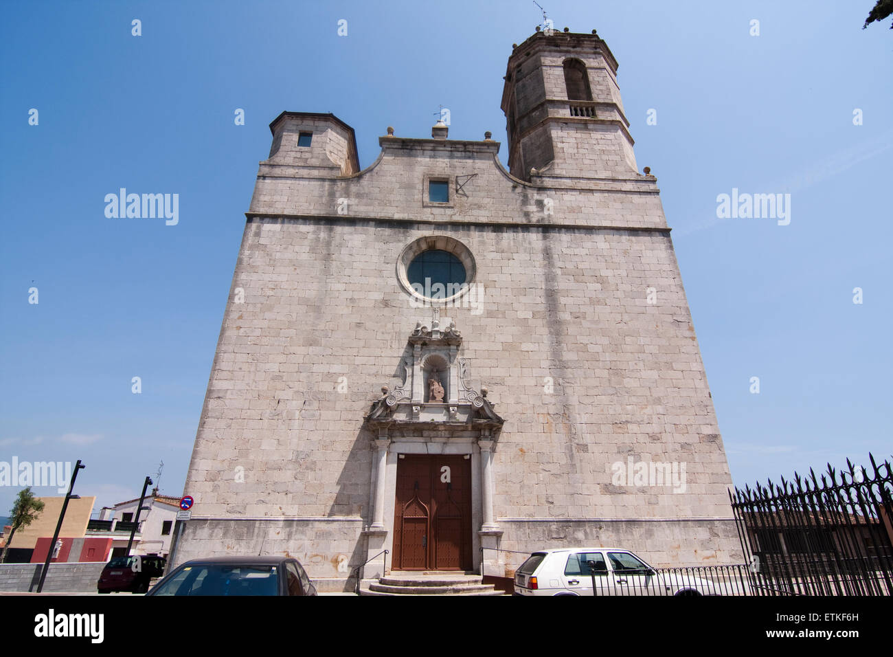 Sant Feliu church. Llagostera. Stock Photo