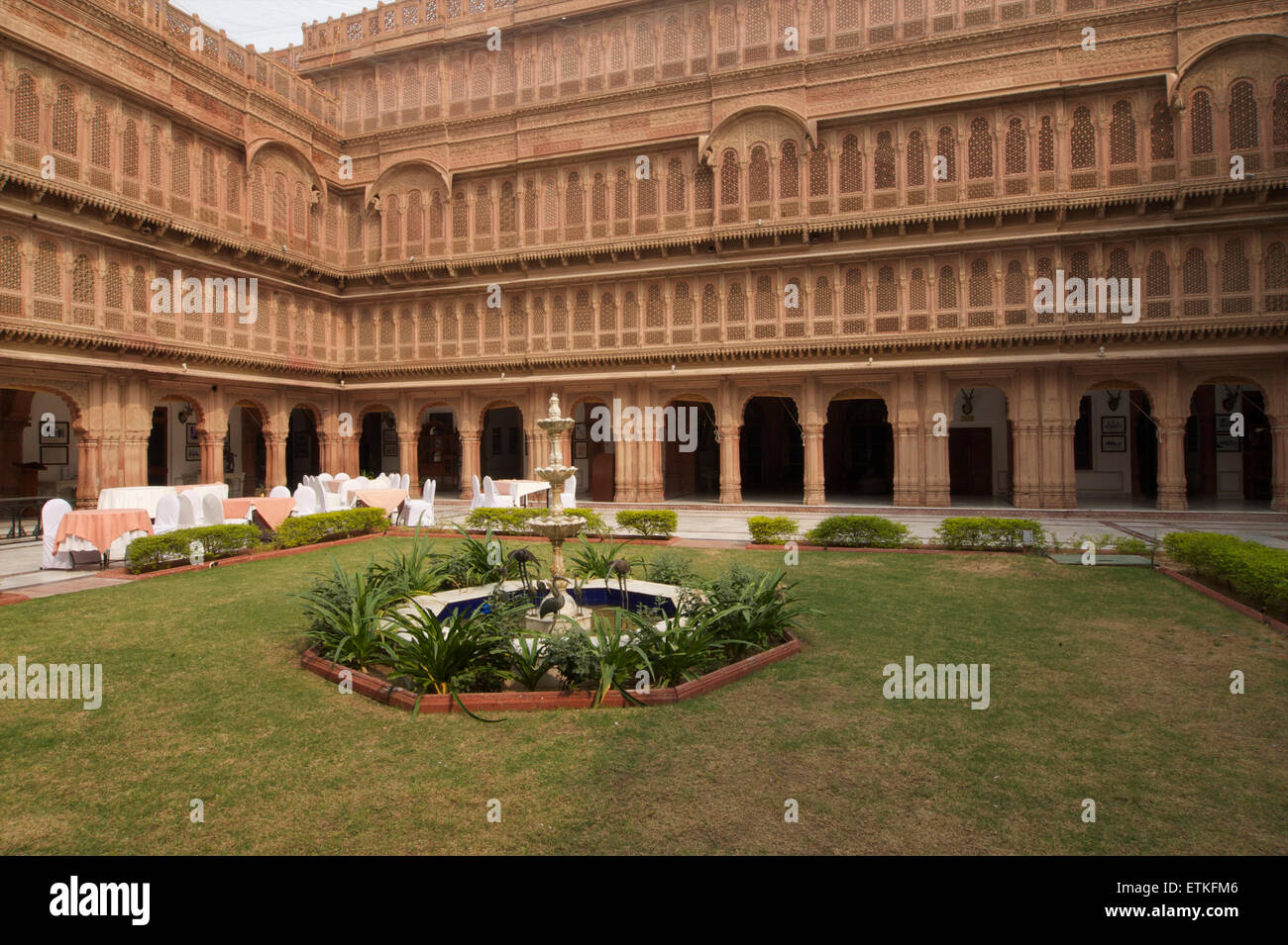 Laxmi Niwas Palace heritage hotel, Bikaner, Rajasthan, India Stock Photo