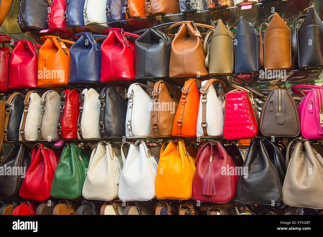 ISTANBUL - MAY 3: Faked bags on sale on the narrow street around Grand  Bazaar on Mal 3, 2015 in Istanbul, Turkey. Area around Gr Stock Photo -  Alamy
