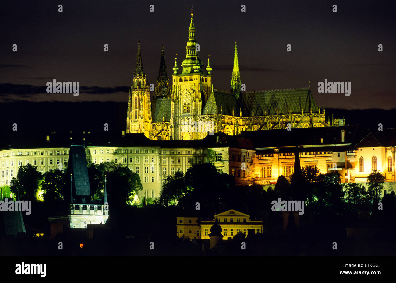 czech republic, prague, castle, st vitus cathedral Stock Photo