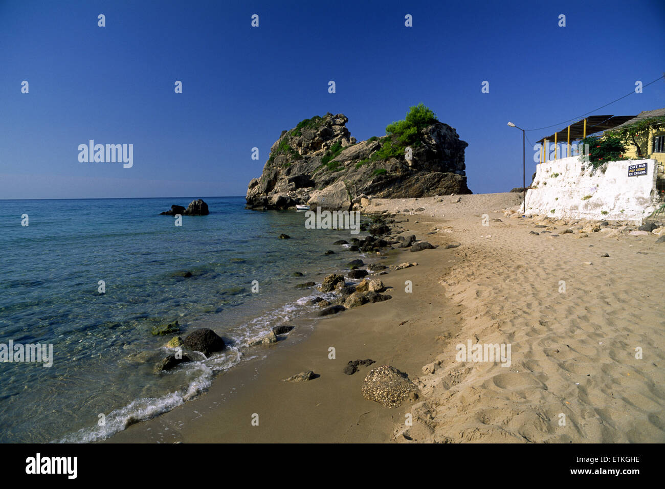 Pelekas beach, Corfu, Ionian Islands, Greece Stock Photo