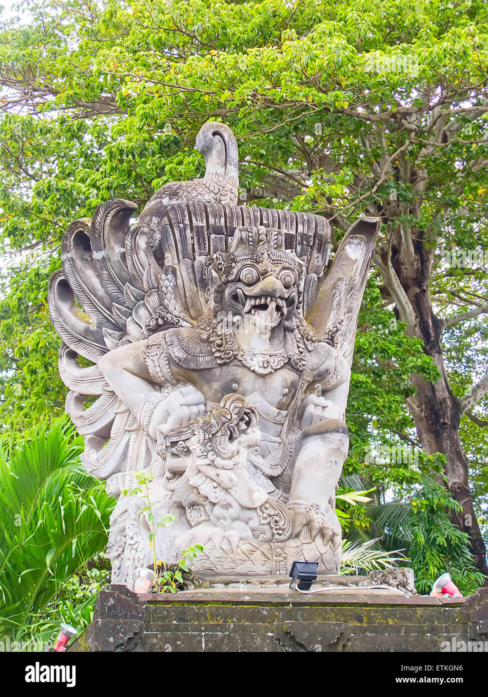 Traditional balinese sculpture near entrance to the temple Stock Photo ...