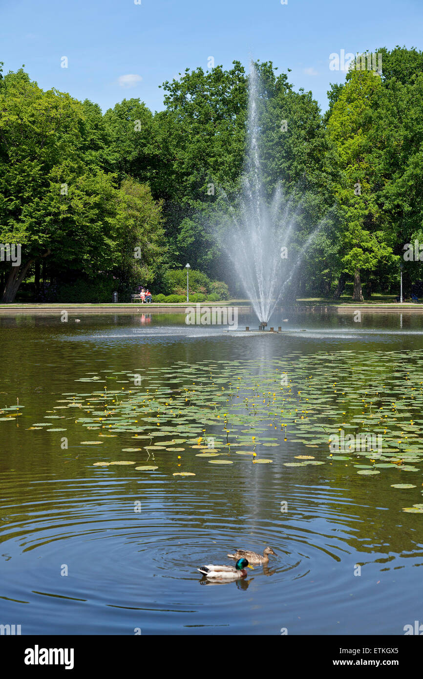 pond, French Garden, Celle, Lower Saxony, Germany Stock Photo