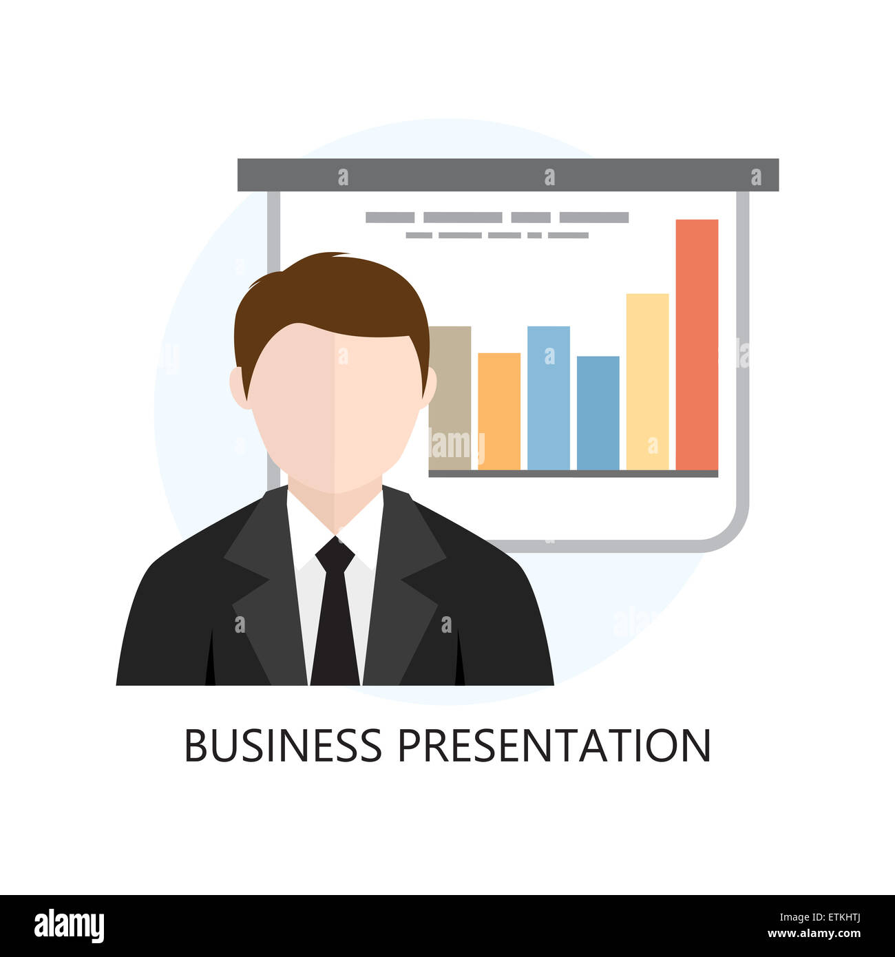 Business Presentation Icon Flat Design Isolated on White Background ...