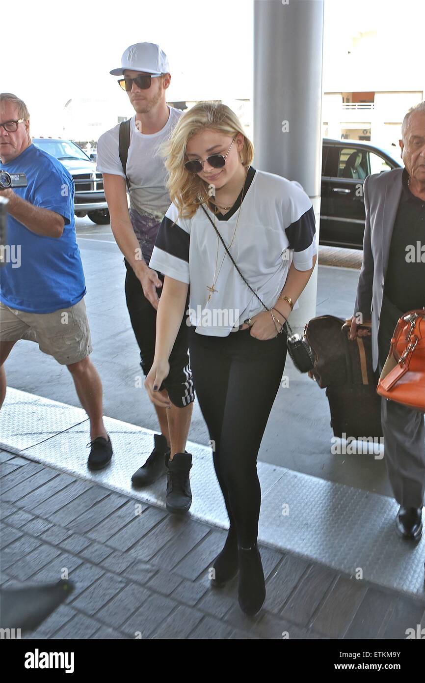 Chloe Moretz departs from Los Angeles International Airport (LAX) with