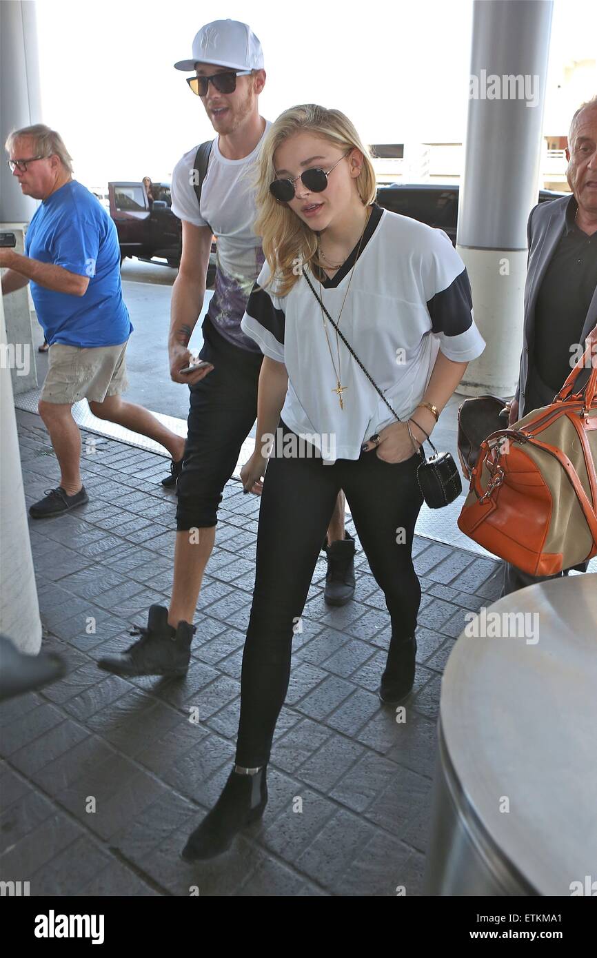 Chloe Moretz departs from Los Angeles International Airport (LAX) with
