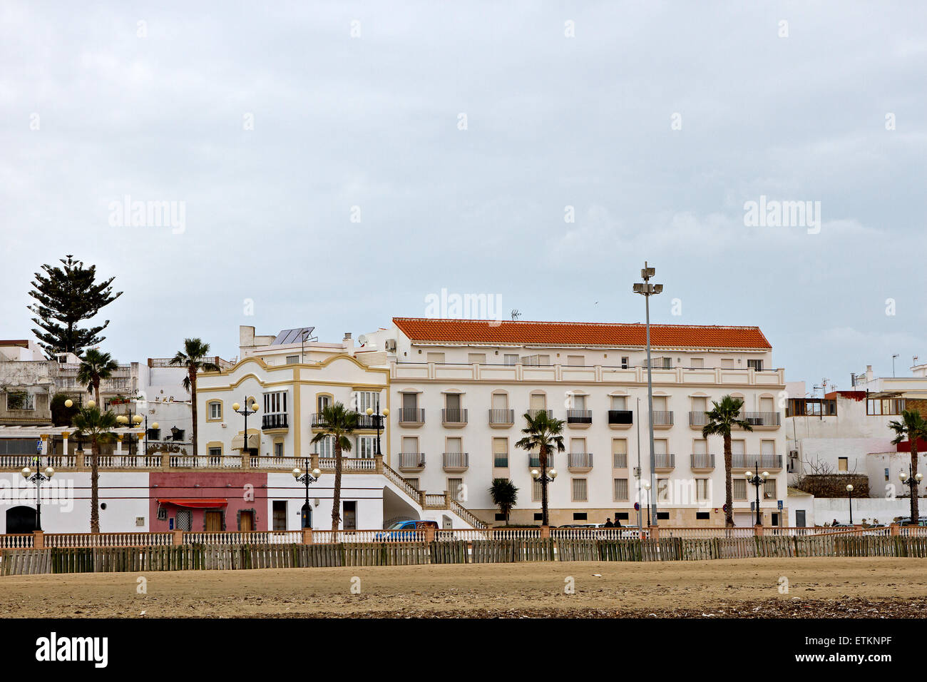 Beach front properties of Rota, Spain Stock Photo Alamy