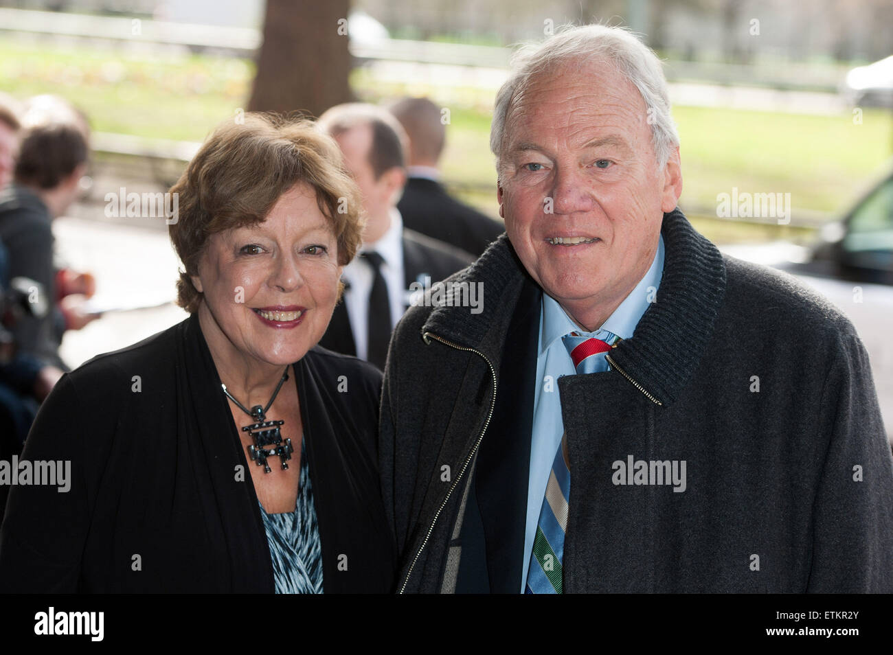 TRIC Awards held at the Grosvenor House - Arrivals.  Featuring: Peter Sissons, Sylvia Sissons Where: London, United Kingdom When: 10 Mar 2015 Credit: Daniel Deme/WENN.com Stock Photo