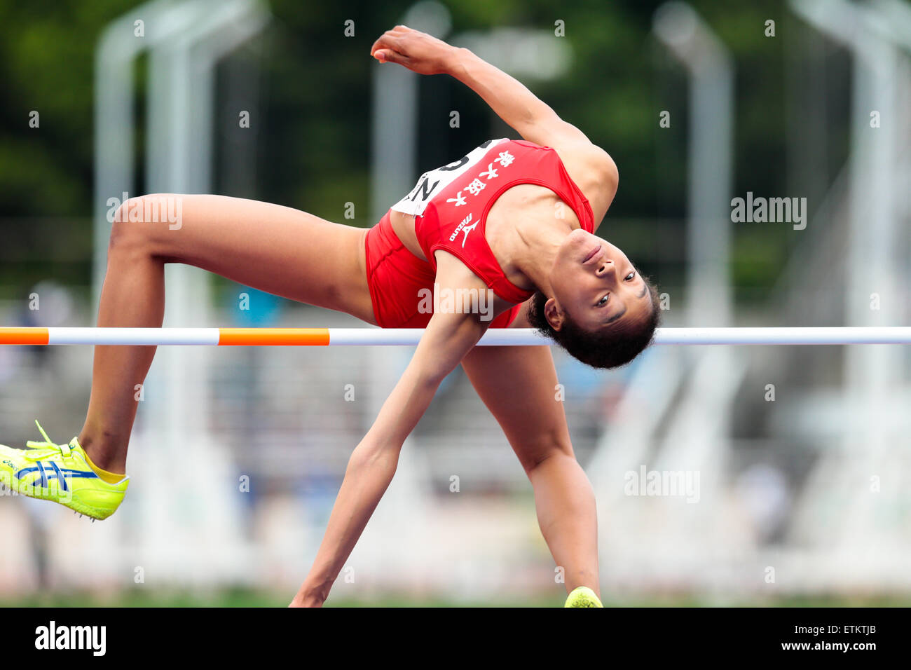 Shonan BMW Stadium Hiratsuka, Kanagawa, Japan. 14th June, 2015. Shieriai Tsuda (), JUNE 14, 2015 - Athletics : 2015 Japan University Athletics Championship, Women's high jump at Shonan BMW Stadium Hiratsuka, Kanagawa, Japan. © AFLO SPORT/Alamy Live News Stock Photo