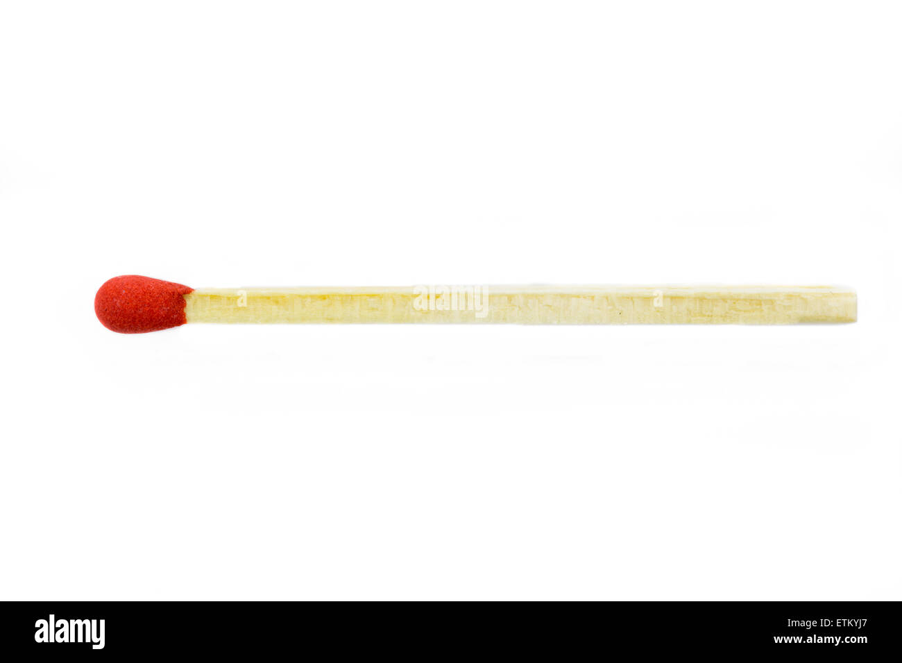Match Stick on white background from top view (isolated) Stock Photo