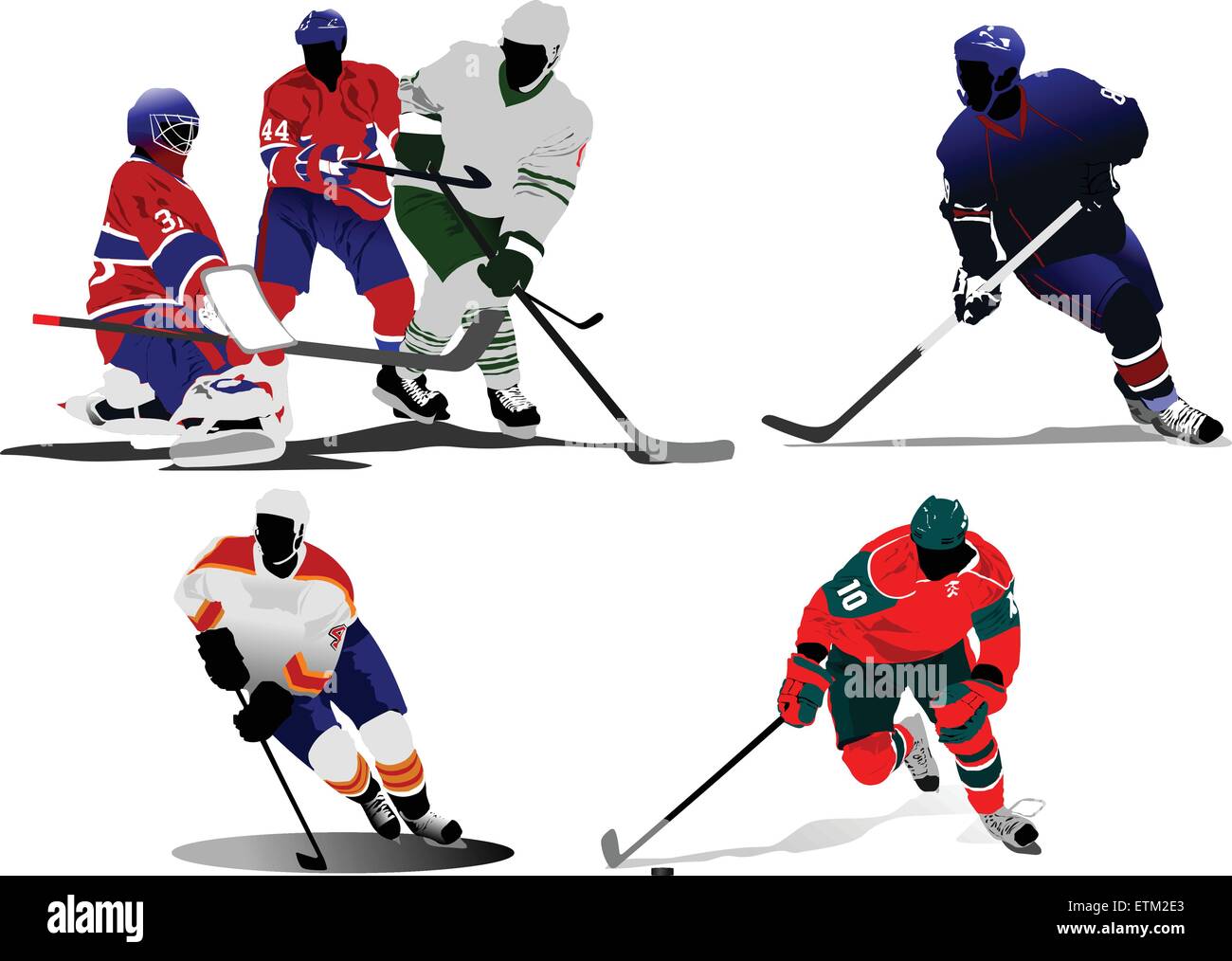 Ice hockey players. Vector illustration Stock Vector Image & Art Alamy