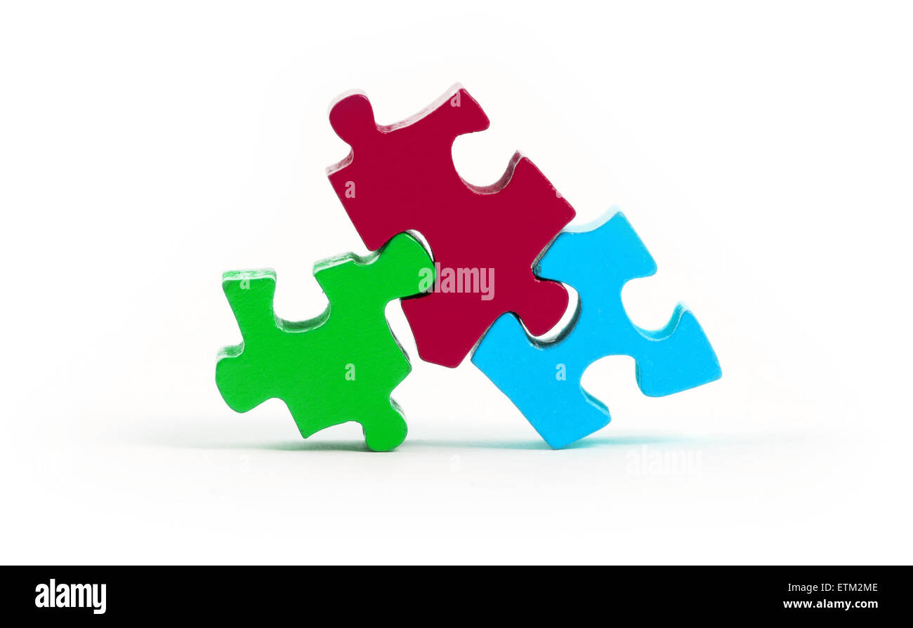 Jigsaw puzzle pieces isolated on a white background Stock Photo - Alamy