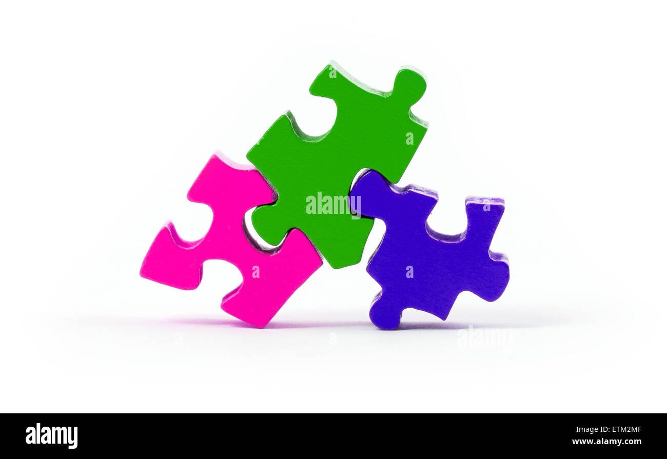 Jigsaw puzzle pieces isolated on a white background Stock Photo - Alamy