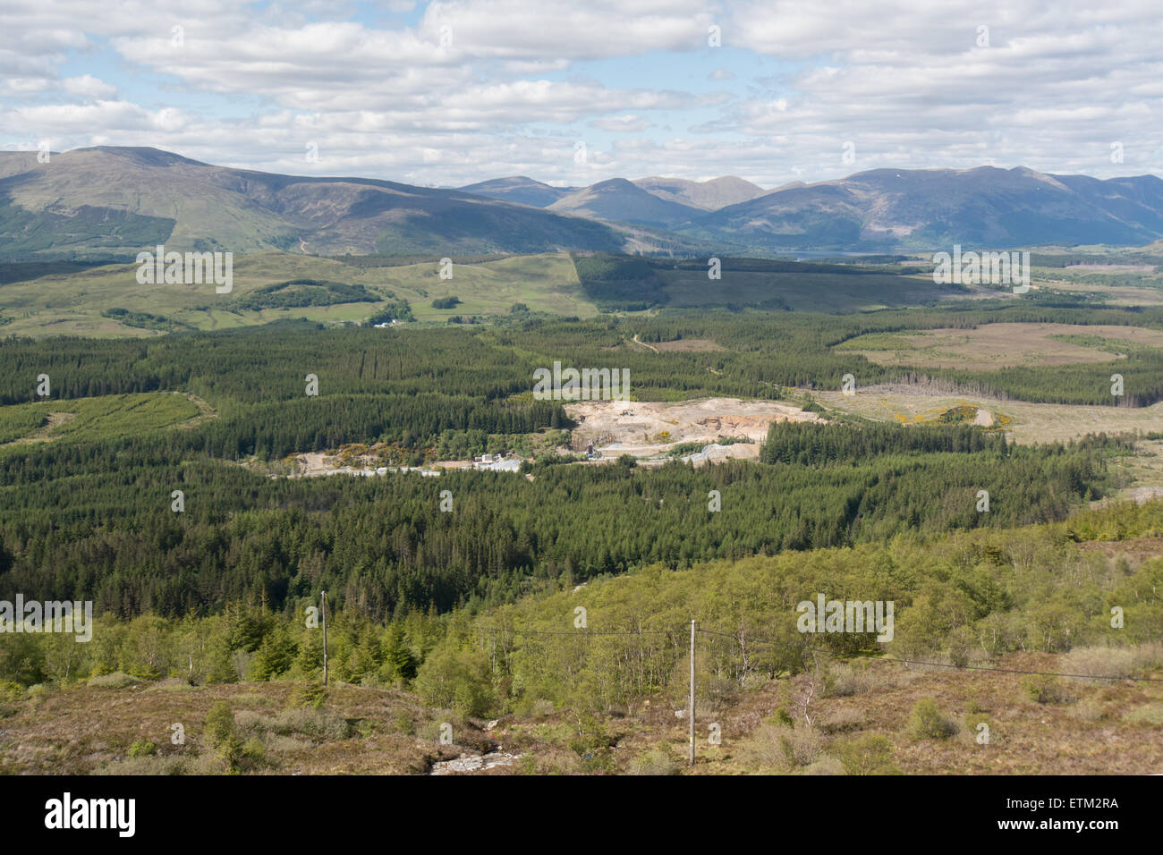 Lime Quarry in the Scottish Highlands:  Highland Lime, Dornie Quarry, Torlundy, Fort William Scotland Stock Photo