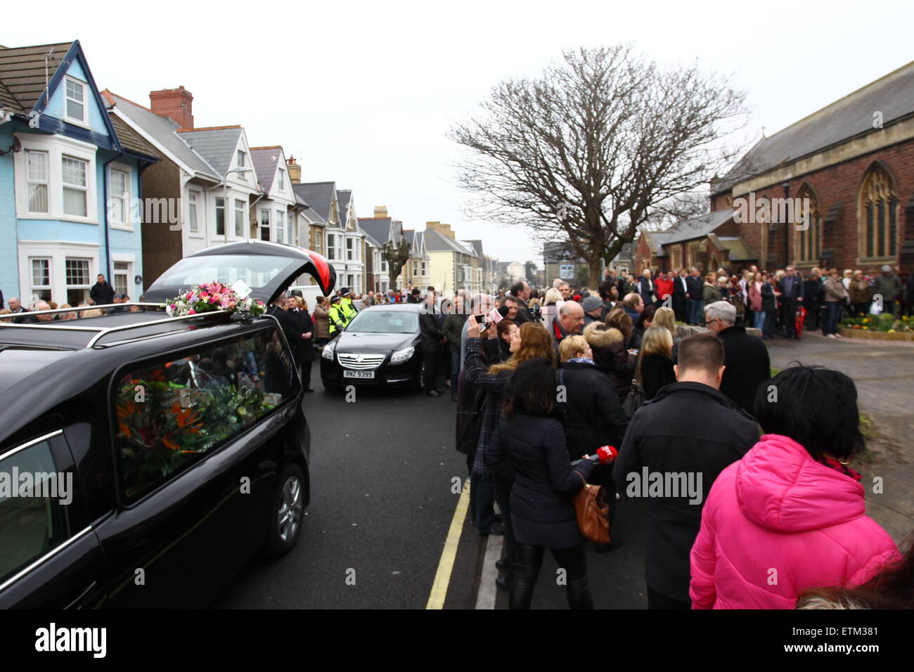 The funeral of Visage star Steve Strange at All Saints Church