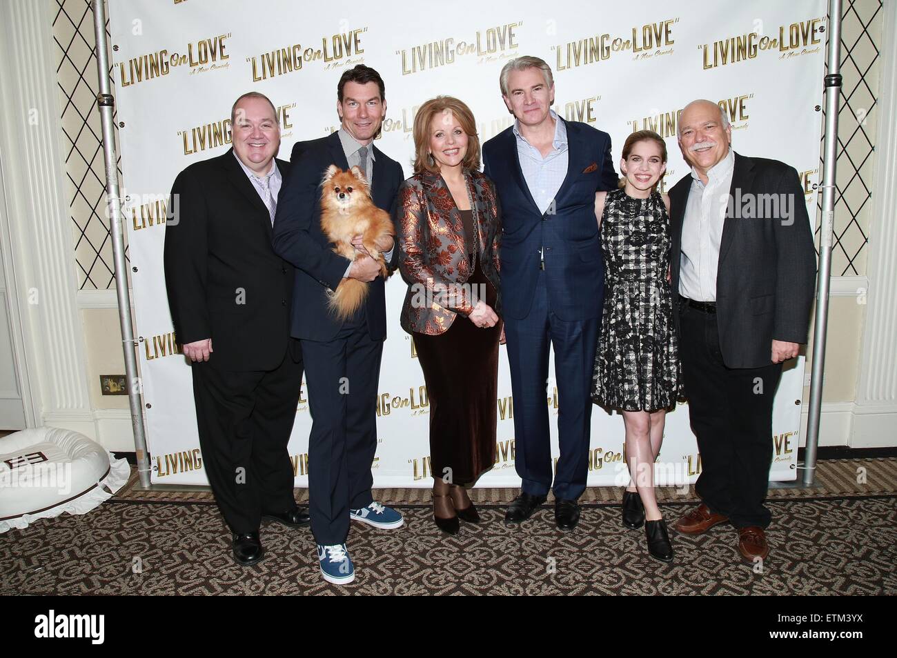 Press junket for Broadway play Living On Love held at the Empire Hotel.  Featuring: Blake Hammond, Jerry O'Connell, Trixie, Renée Fleming, Douglas Sills, Anna Chlumsky, Scott Robertson Where: New York City, New York, United States When: 12 Mar 2015 Credit: Joseph Marzullo/WENN.com Stock Photo