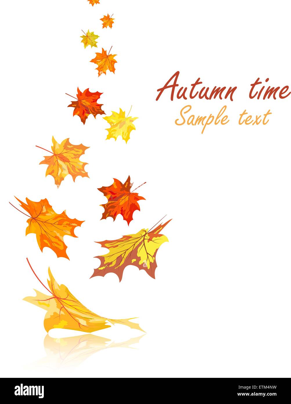 Autumn maple leaves background. Vector illustration with transparency ...
