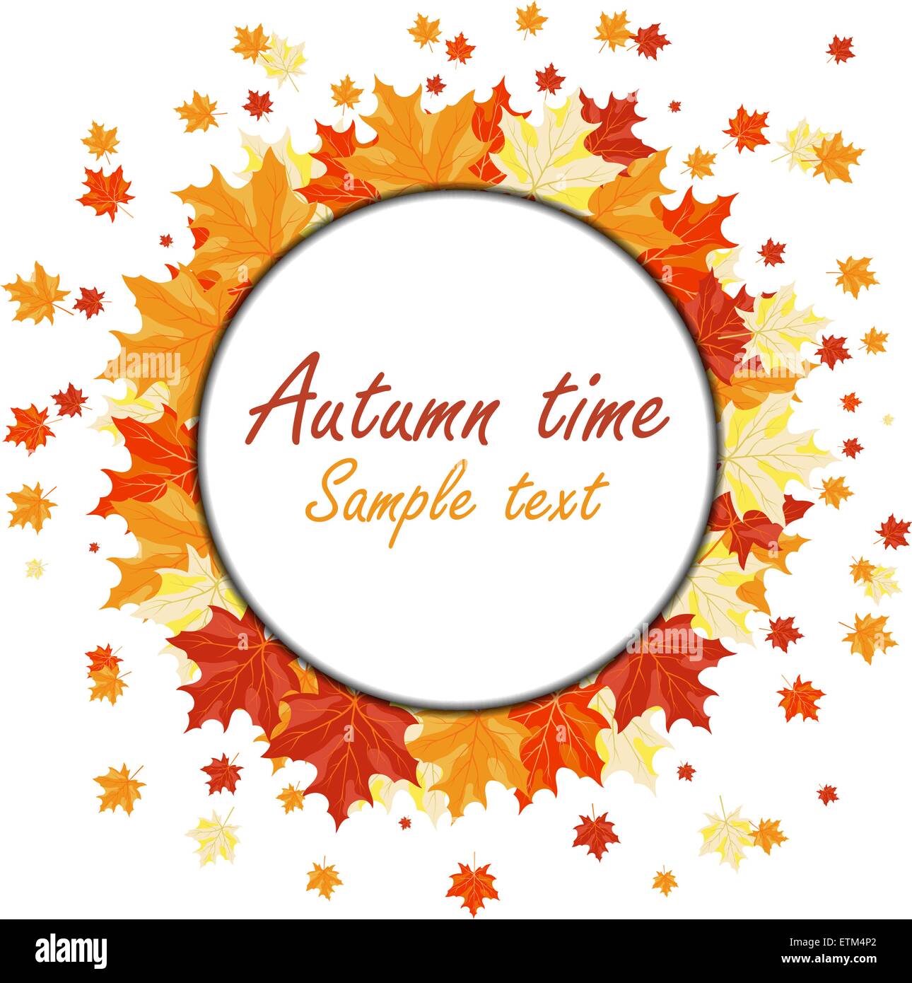 Autumn maple leaves background. Vector illustration with transparency ...