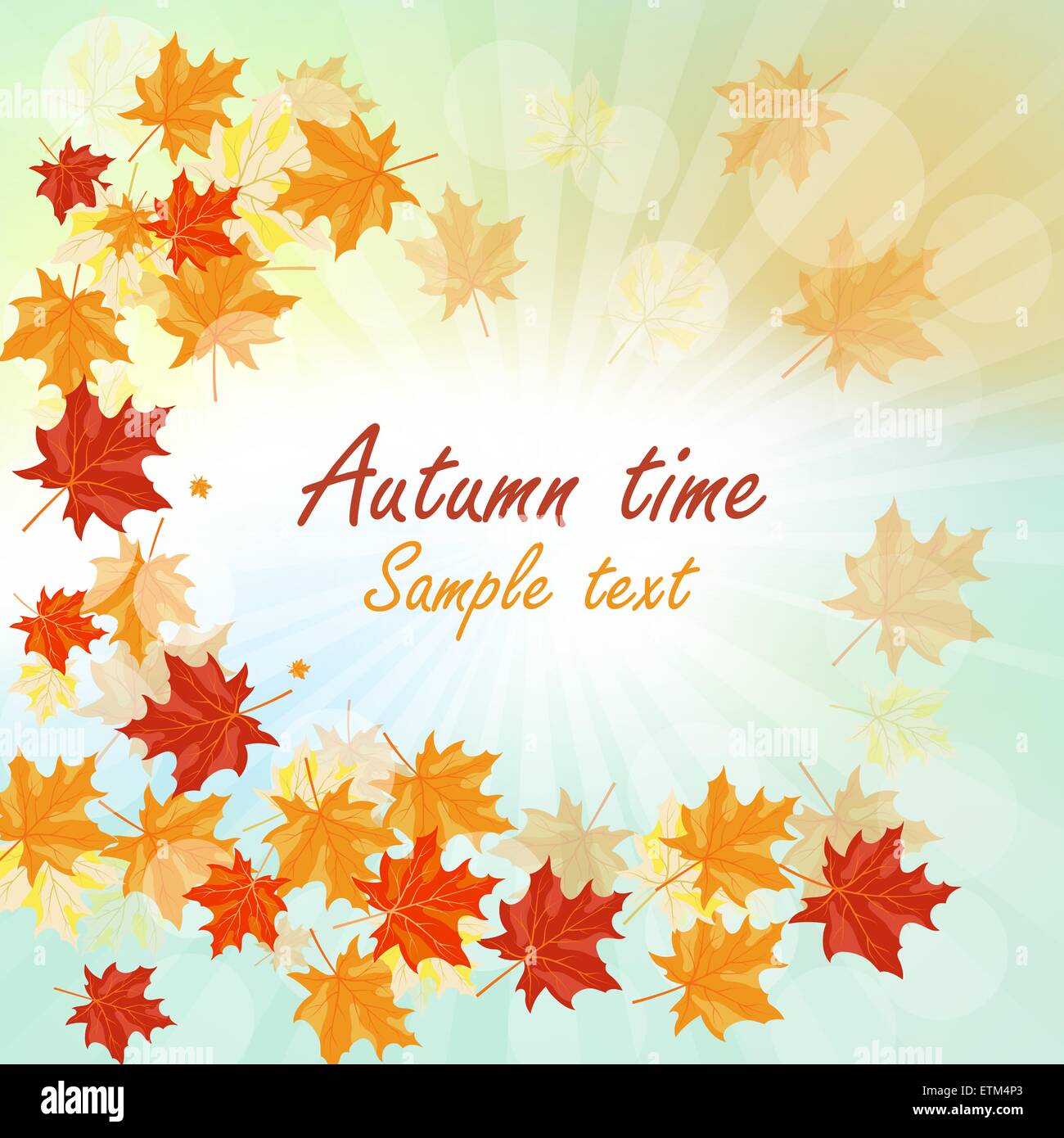 Autumn maple leaves background. Vector illustration with transparency ...