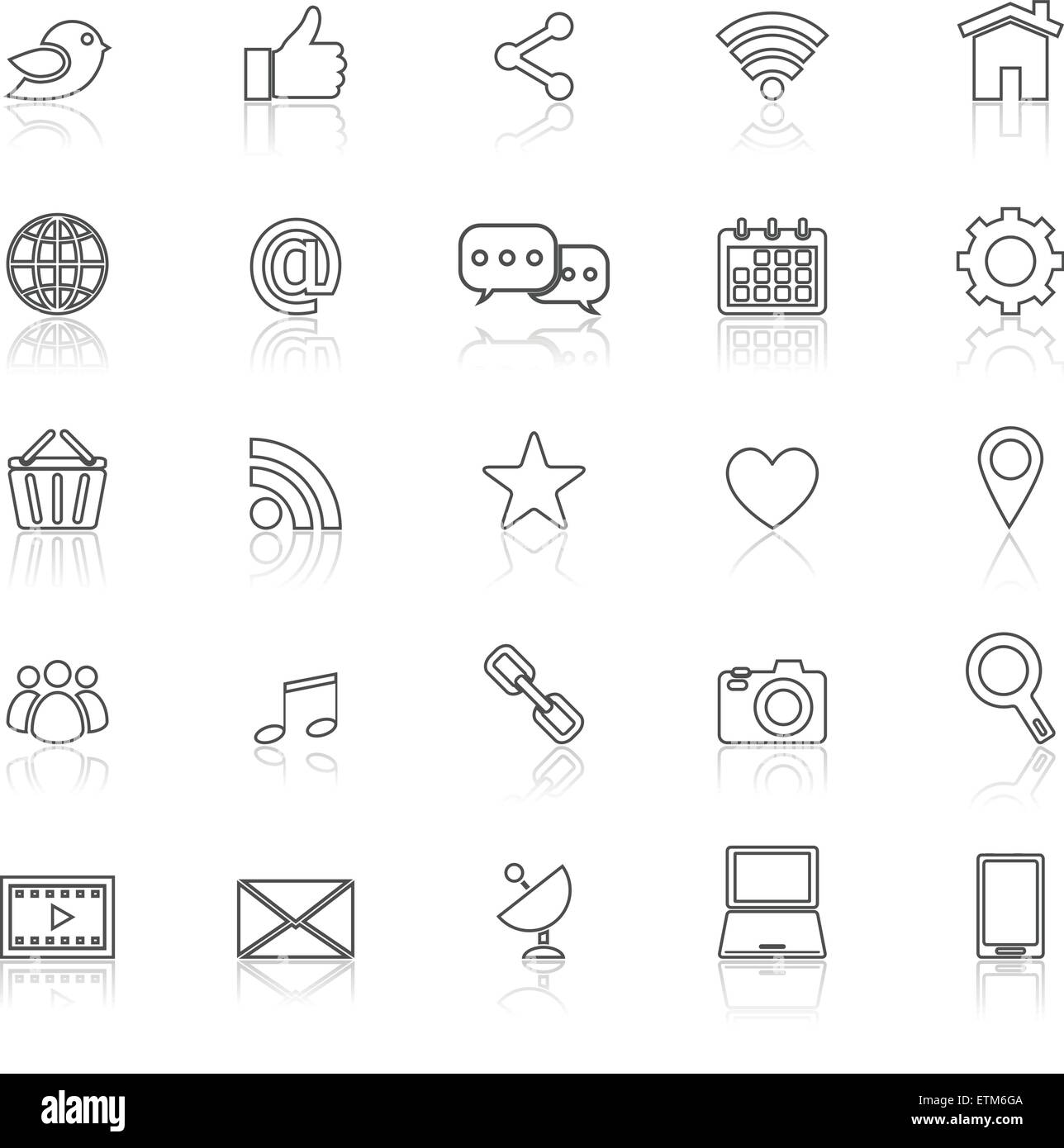 Vintage social media icons Black and White Stock Photos & Images - Alamy