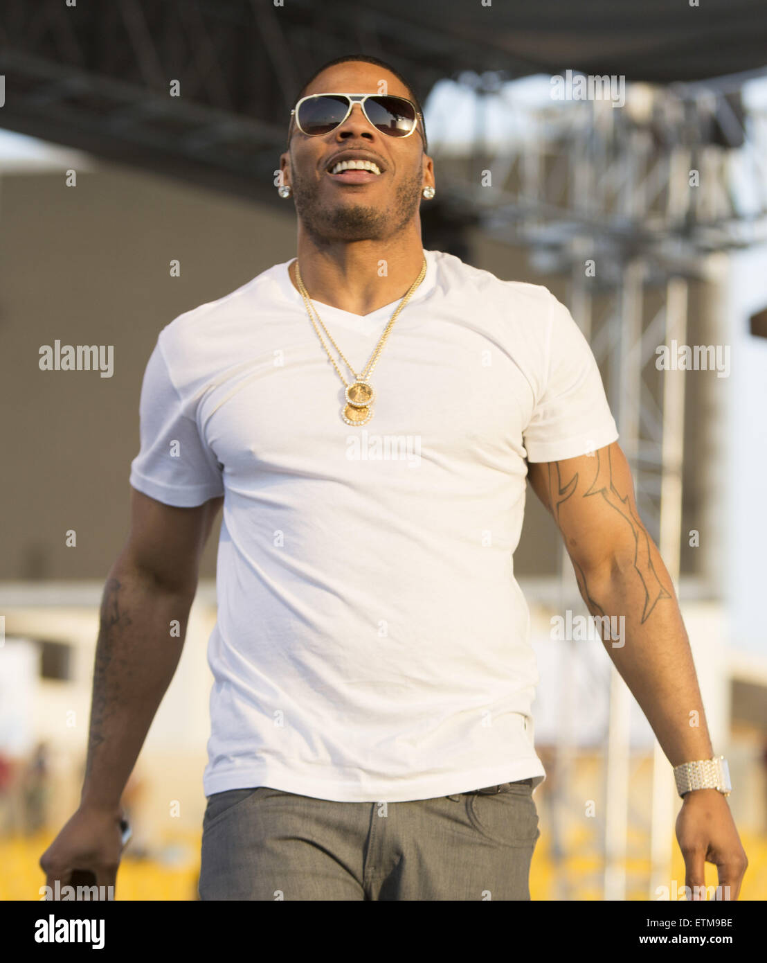 Nelly performs live in concert at the Martyr Franso Hariri Stadium. The ...