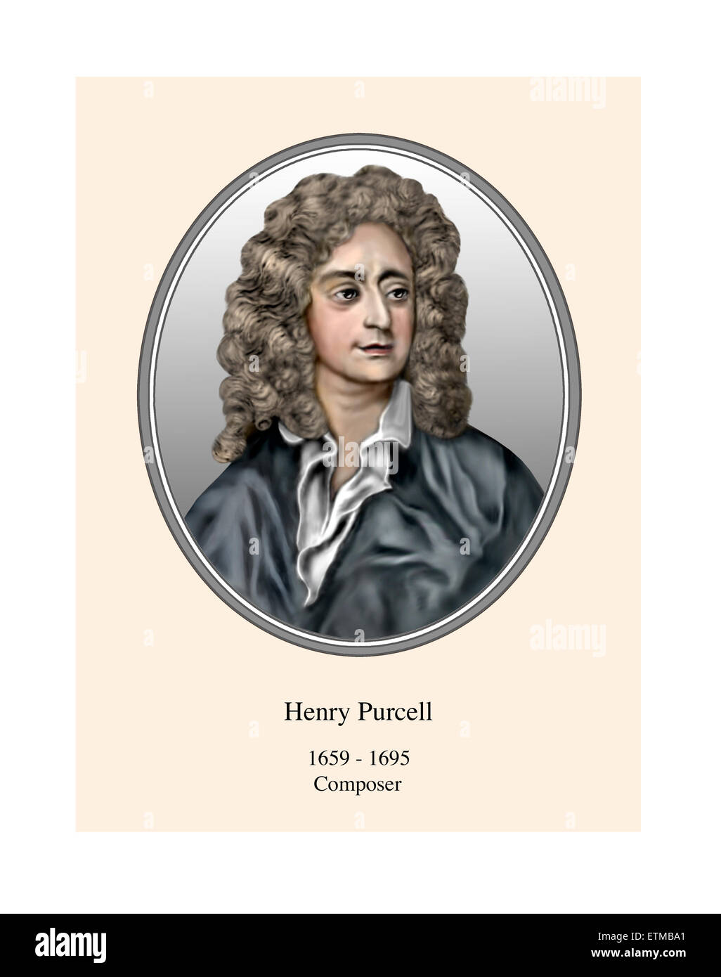 Henry Purcell Portrait Modern Illustration Composer Stock Photo - Alamy