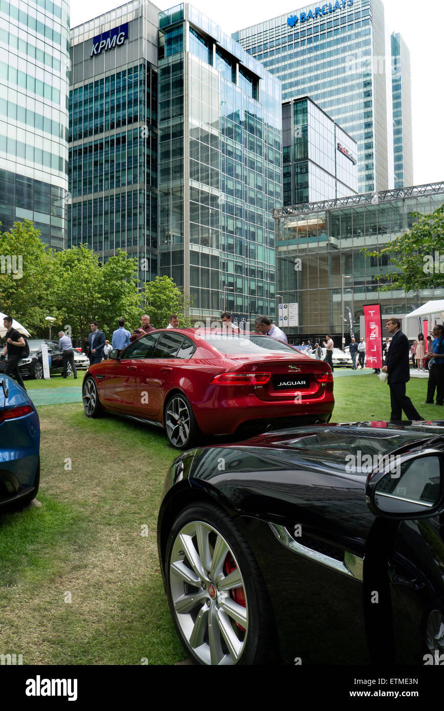 Jaguar cars at Motorexpo Canary Wharf London UK Stock Photo