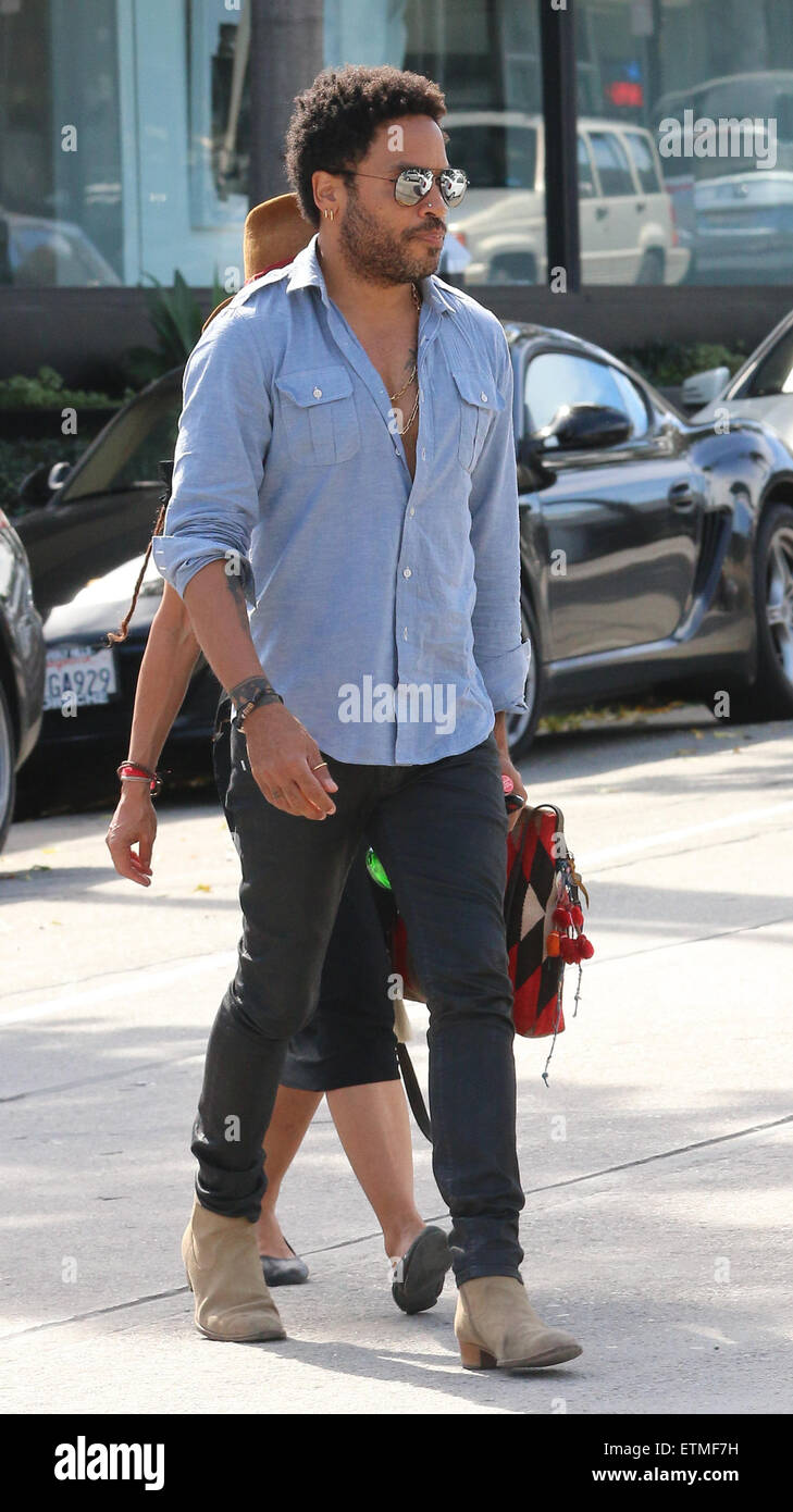 Lenny Kravitz and his ex-wife Lisa Bonet go for lunch together at Gracia  Madre Restaurant in Beverly Hills Featuring: Lenny Kravitz, Lisa Bonet  Where: Beverly Hills, California, United States When: 13 Mar
