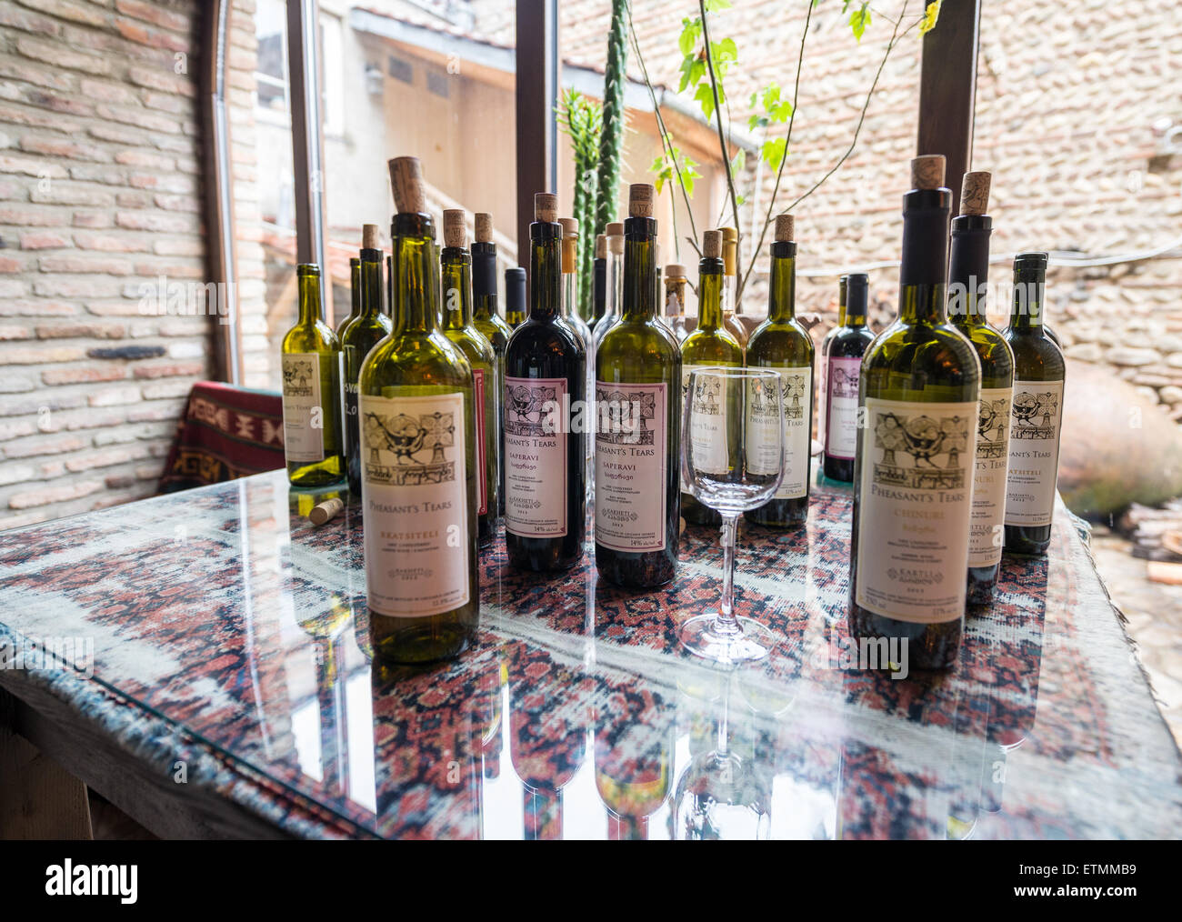 wine bottles in Pheasant’s Tears - small local winery in Sighnaghi town ...