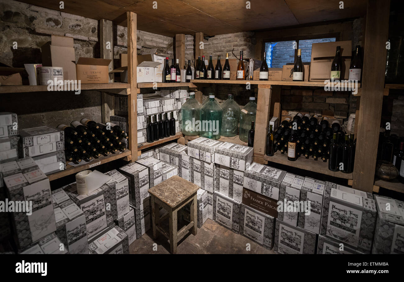 wine cellar at Pheasant’s Tears small local winery in Sighnaghi town