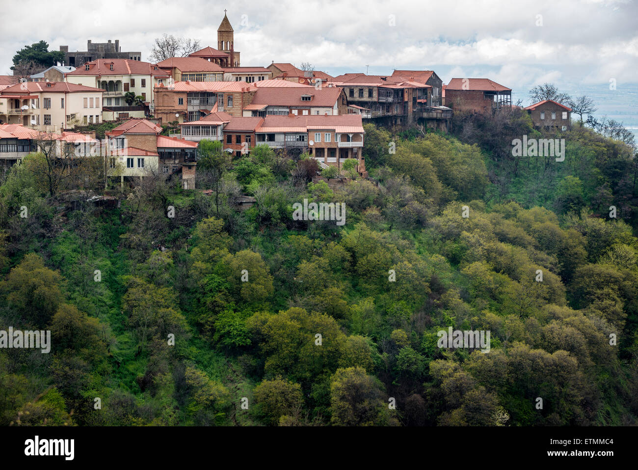 View on Sighnaghi town in Kakheti region, one of the smallest town in Stock Photo Alamy