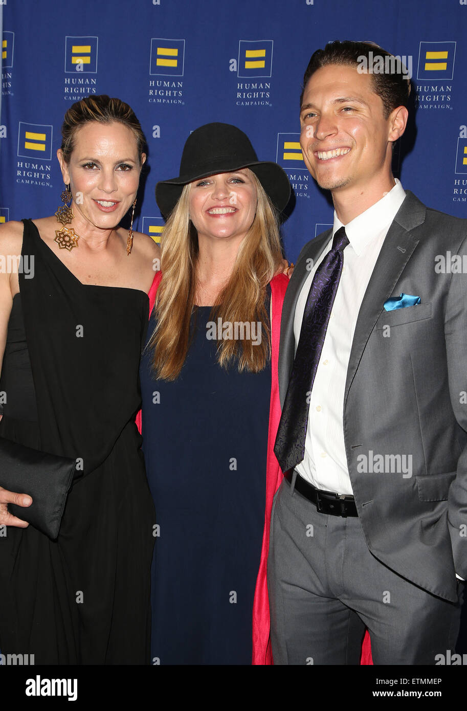 HRC Los Angeles Gala Dinner 2015 at the JW Marriott Hotel at LA Live - Arrivals  Featuring: Maria Bello, Clare Munn, Elijah Allan-Blitz Where: Los Angeles, California, United States When: 14 Mar 2015 Credit: FayesVision/WENN.com Stock Photo